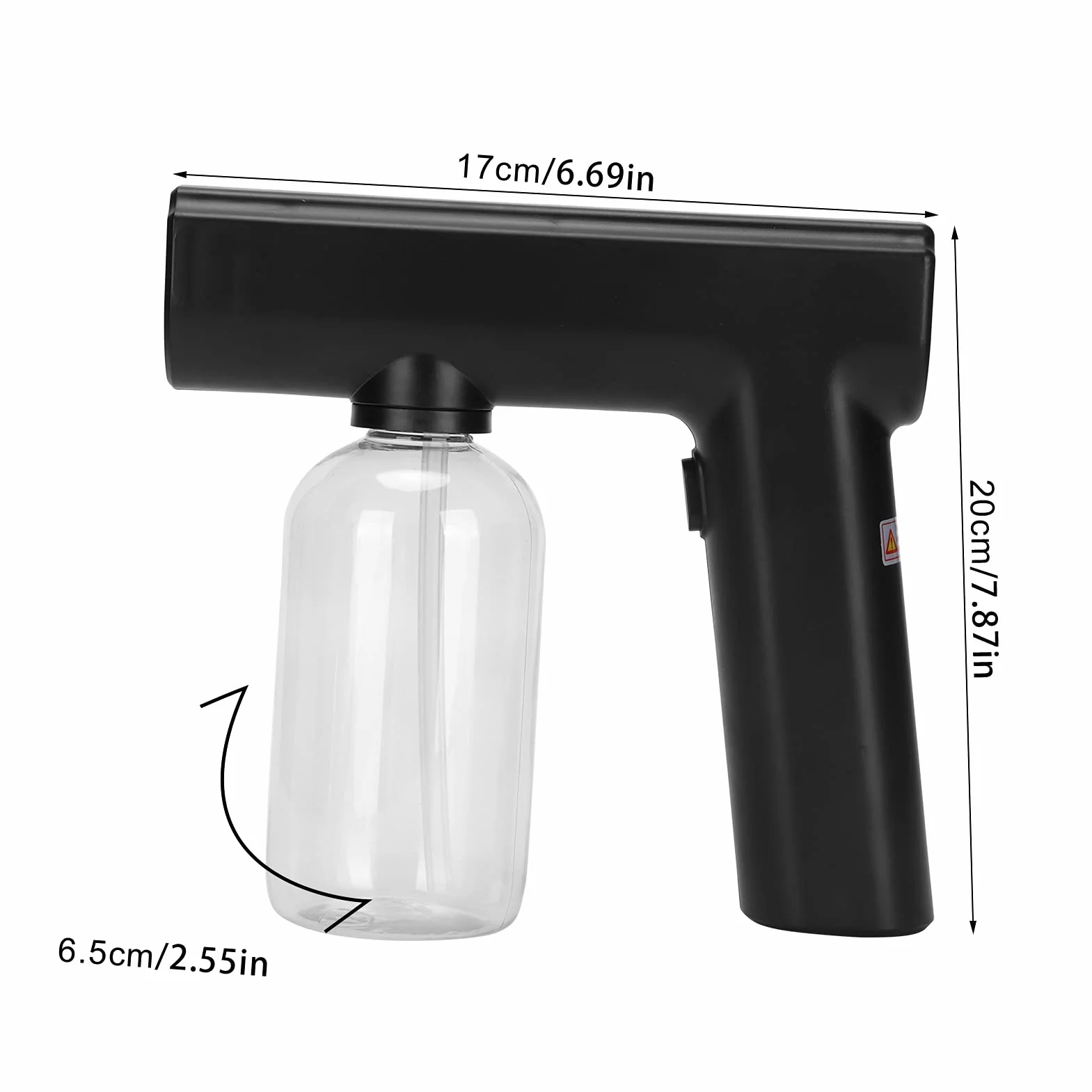 Pistolet parowy, elektryczny pistolet natryskowy, atomizer nanometryczny, bezprzewodowy nebulizator, akumulatorowy pistolet natryskowy, rozpylacz, maszyna do natryskiwania (czarny)