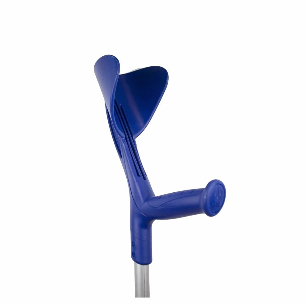 Evolution Fun, ortopedyczna kula do chodzenia, regulowana wysokość, ergonomiczne uchwyty, aluminium, niebieski, 1 sztuka