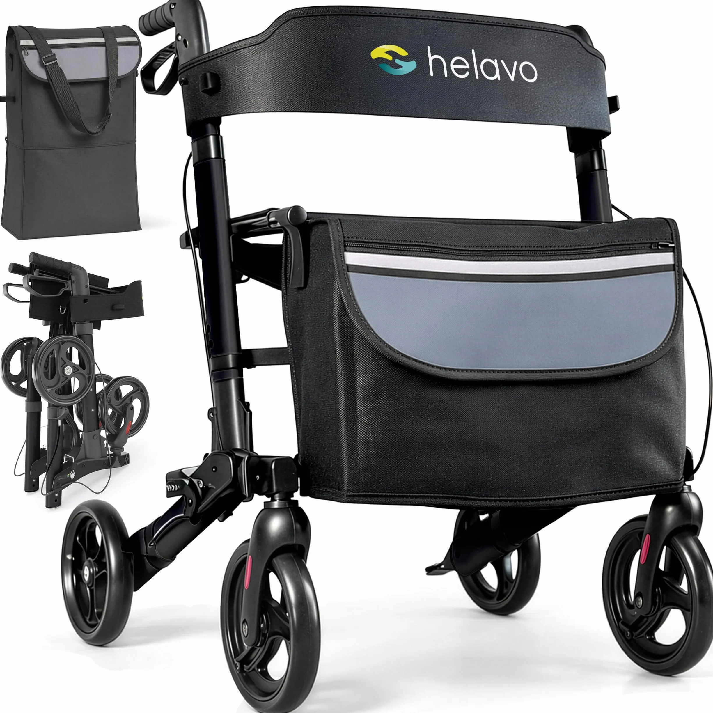 Helavo składany rollator premium - Lekkie aluminium