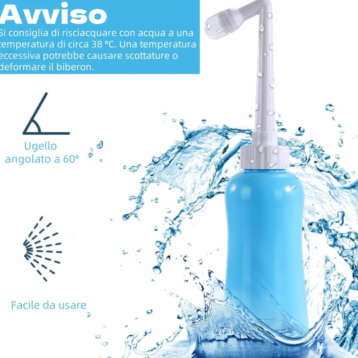 Voarge Portable Purifying Spray Bottle, 450 ml, delikatnie oczyszcza części ciała i poprawia komfort po porodzie, dzięki czemu jest idealnym sprayem oczyszczającym w podróży