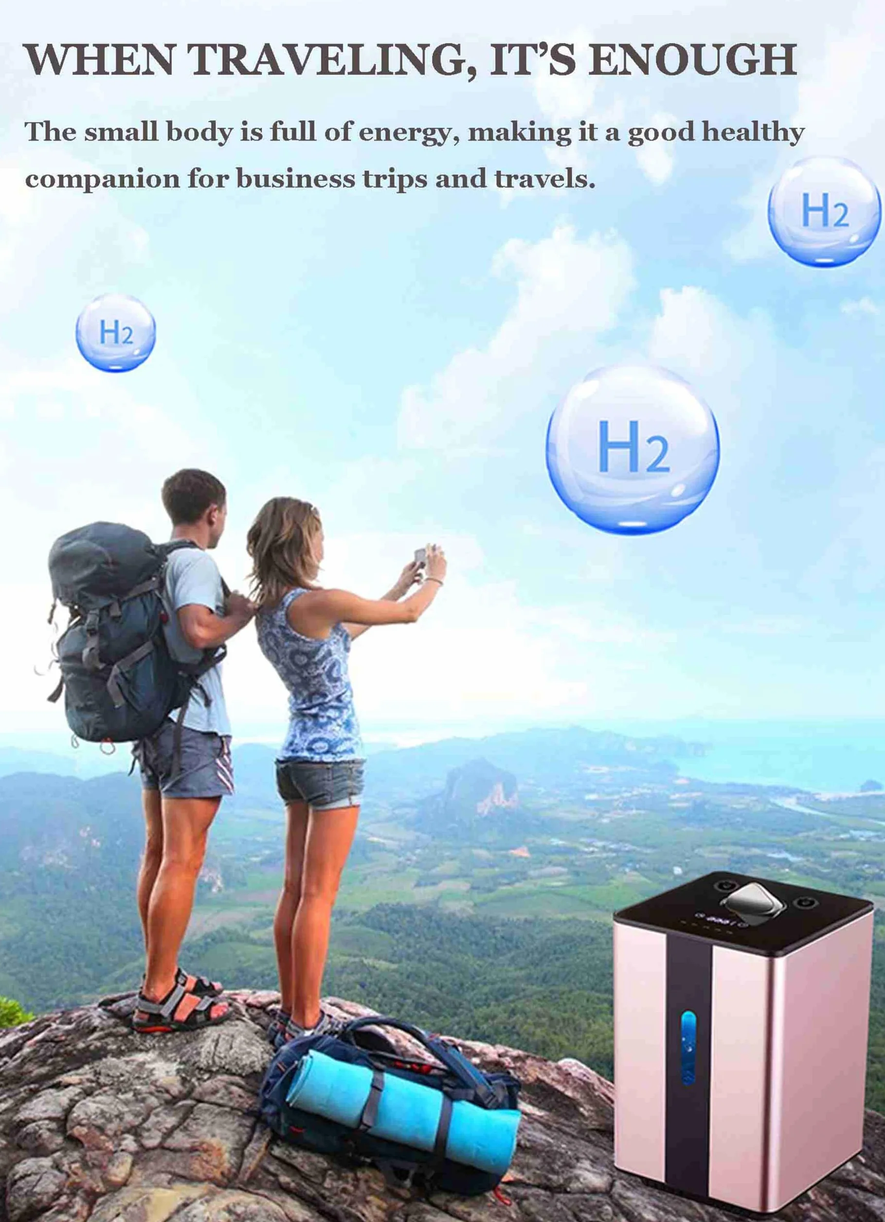 Inhalator wodoru H2 225 ml/min Podwójny SPE/PEM 99,99% czystości