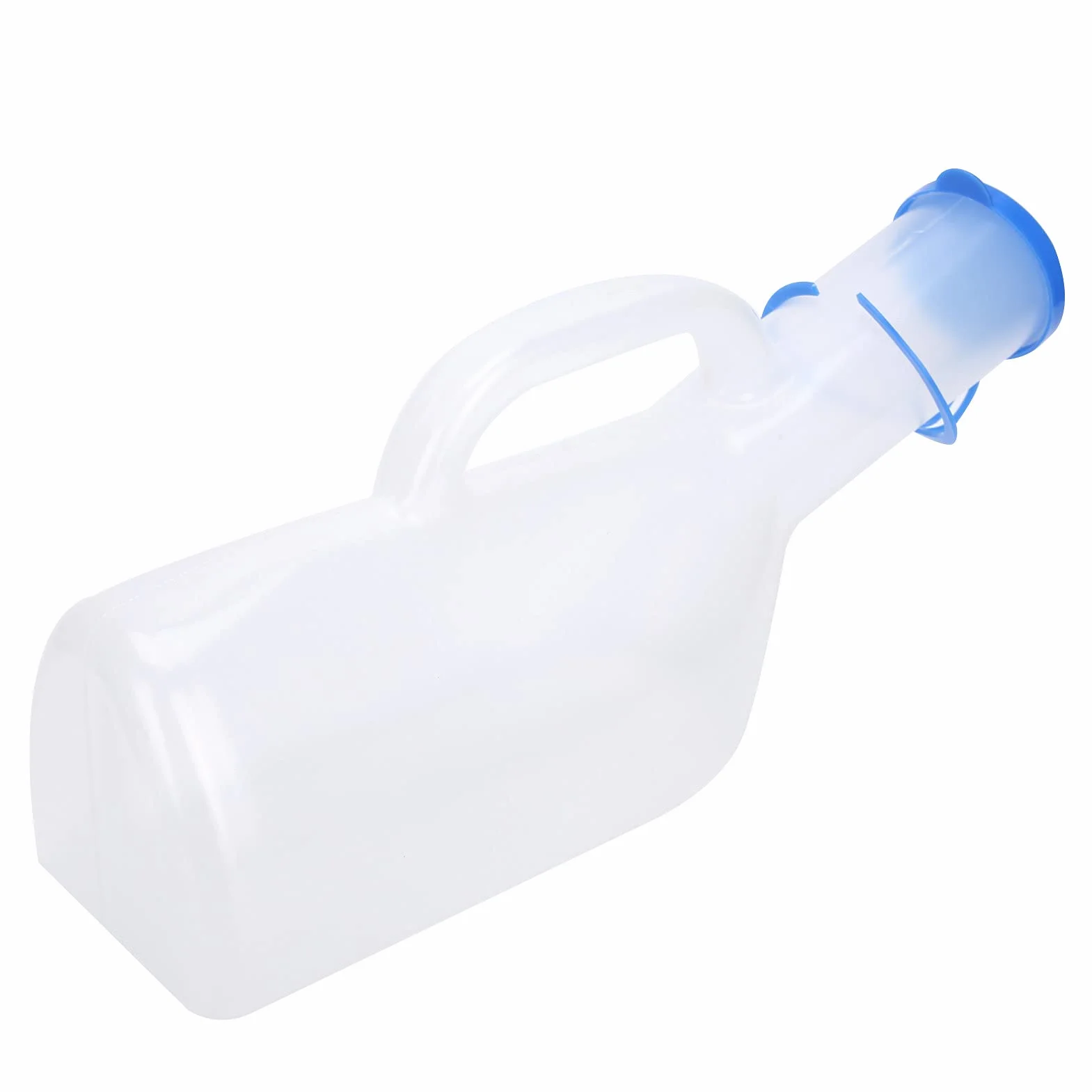 Butelka na Mocz, 1000 Ml Mężczyźni Plastikowy Pisuar Mężczyzna Osoba w Podeszłym Wieku Obłożnie Chory Mocz Butelka na Mocz Toaleta Wielokrotnego Użytku Wiaderko na Mocz Lejek do Zbierania Moczu Worek