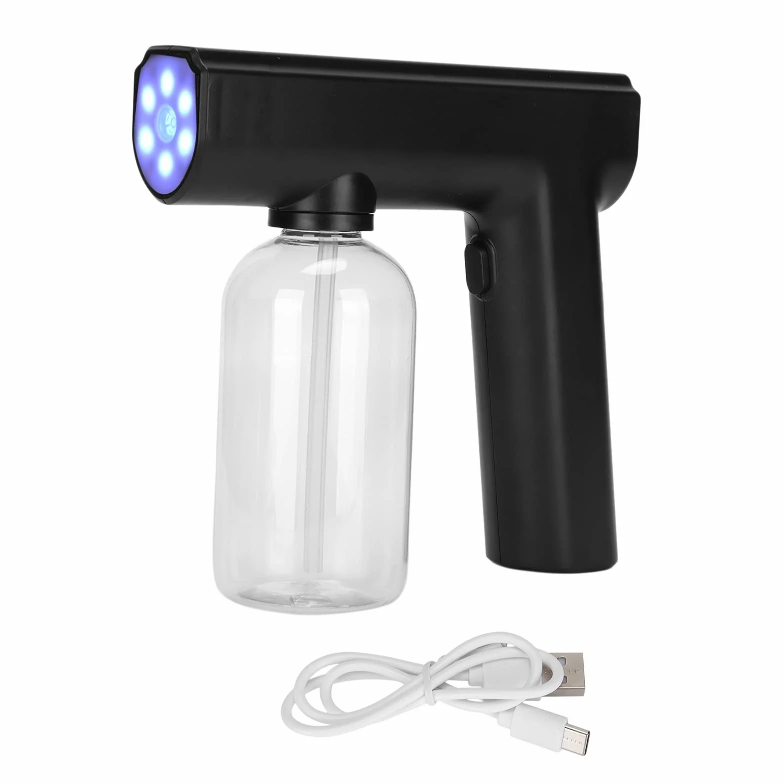 Pistolet parowy, elektryczny pistolet natryskowy, atomizer nanometryczny, bezprzewodowy nebulizator, akumulatorowy pistolet natryskowy, rozpylacz, maszyna do natryskiwania (czarny)