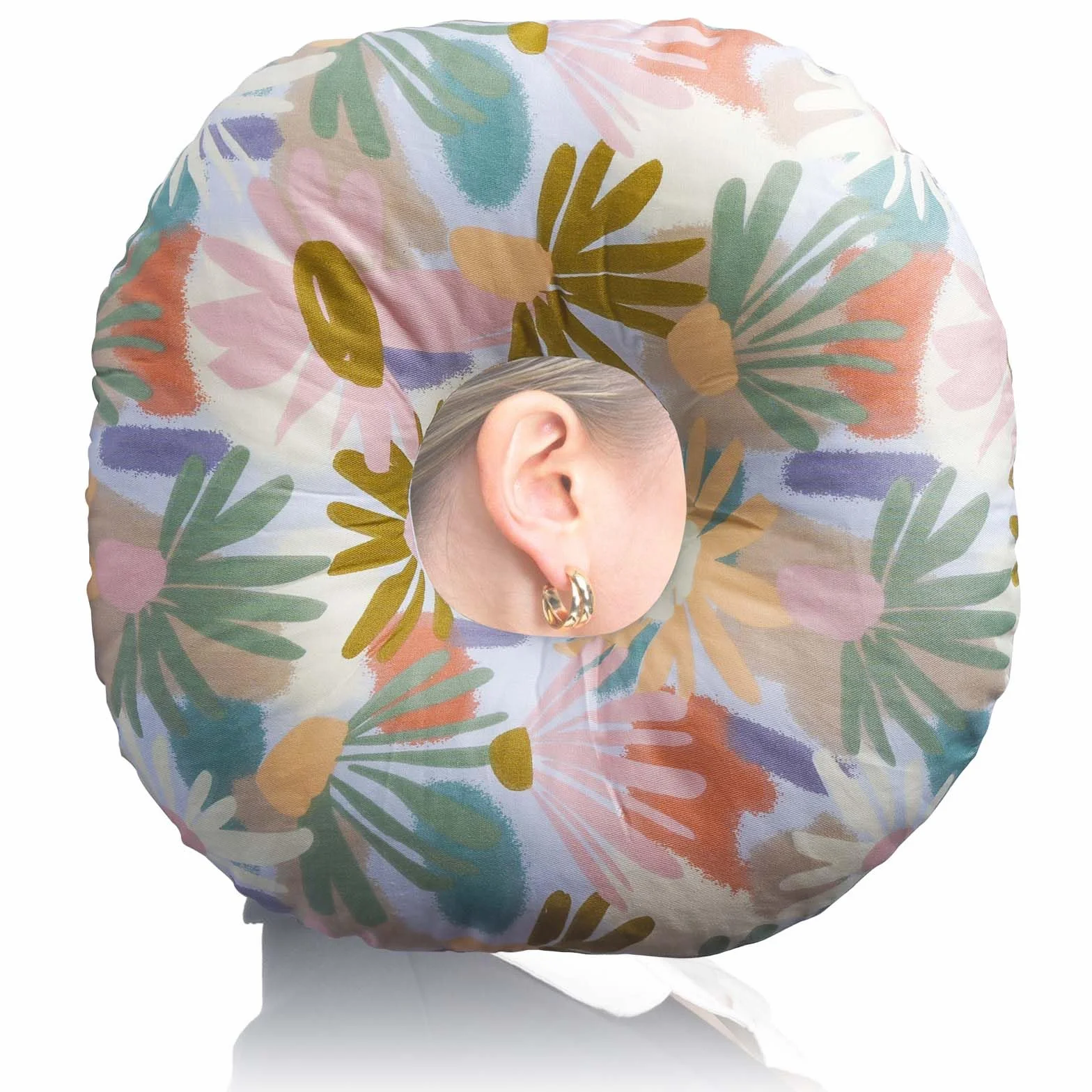 Poduszka do piercingu z otworem, uszowa przeciwbólowa, dla osób śpiących na boku, do spania (28 cm)