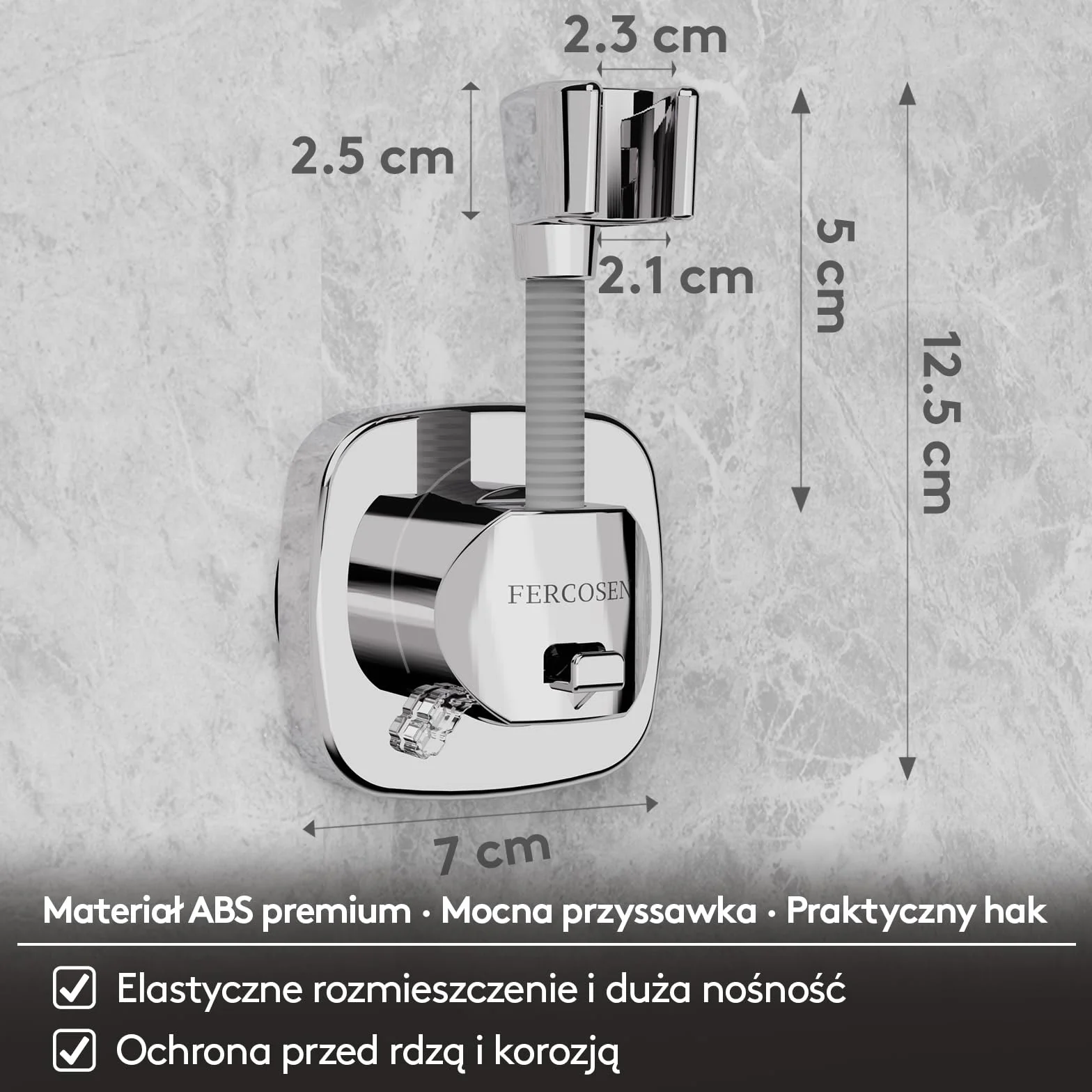 360° Obrotowy Uchwyt Prysznicowy Z Przyssawką | Nośność 10 kg, Szybki Montaż W Kilka Sekund | Antypoślizgowa Konstrukcja Odporna Na Rdzę
