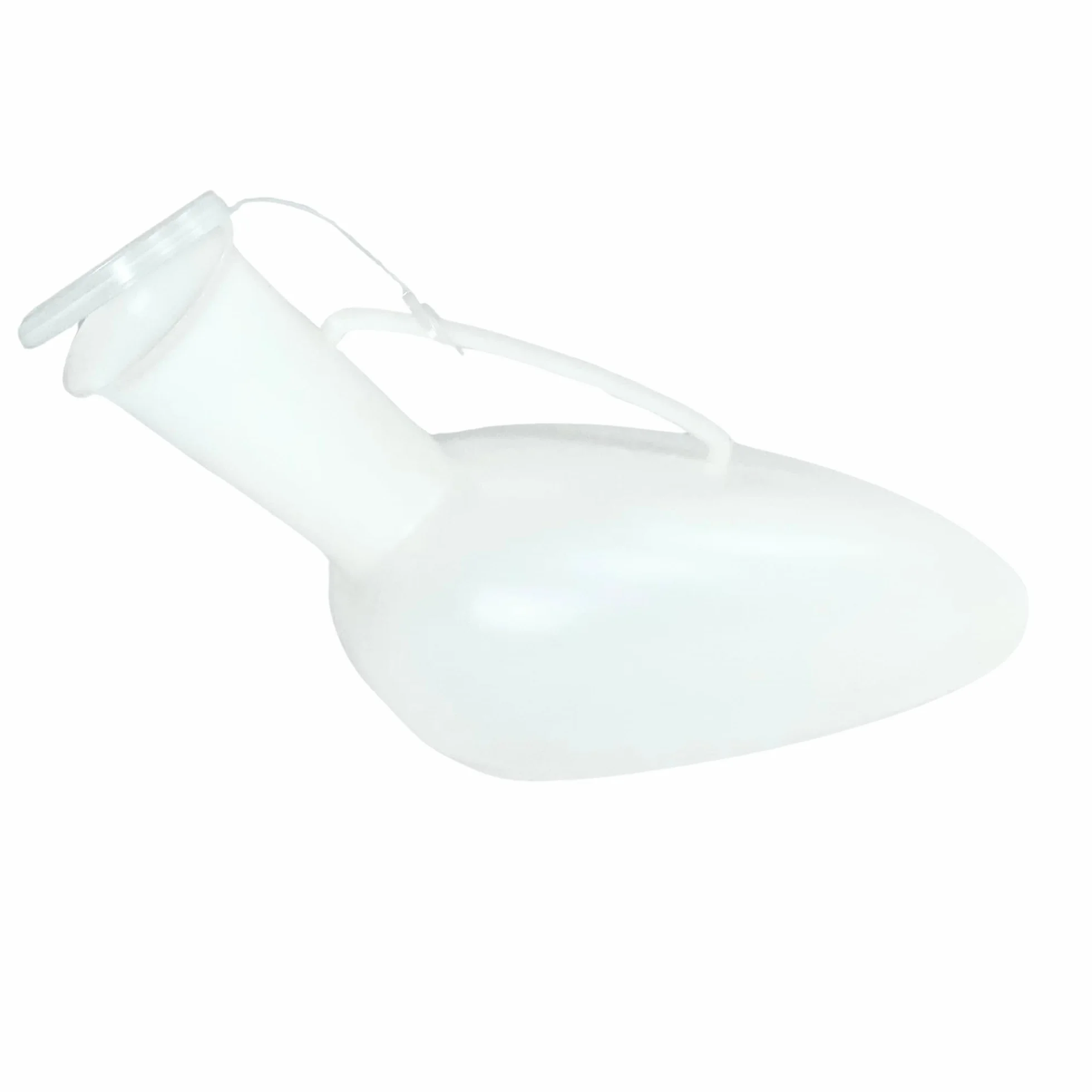 Papuga Mocz Mężczyzna Przenośny Pisuar z Czapką: 1000 ml | Pisuar Papagal dla mężczyzn Męski Pisuar z nietoksycznego polietylenu - Made in Italy - 1 sztuka - kolor biały