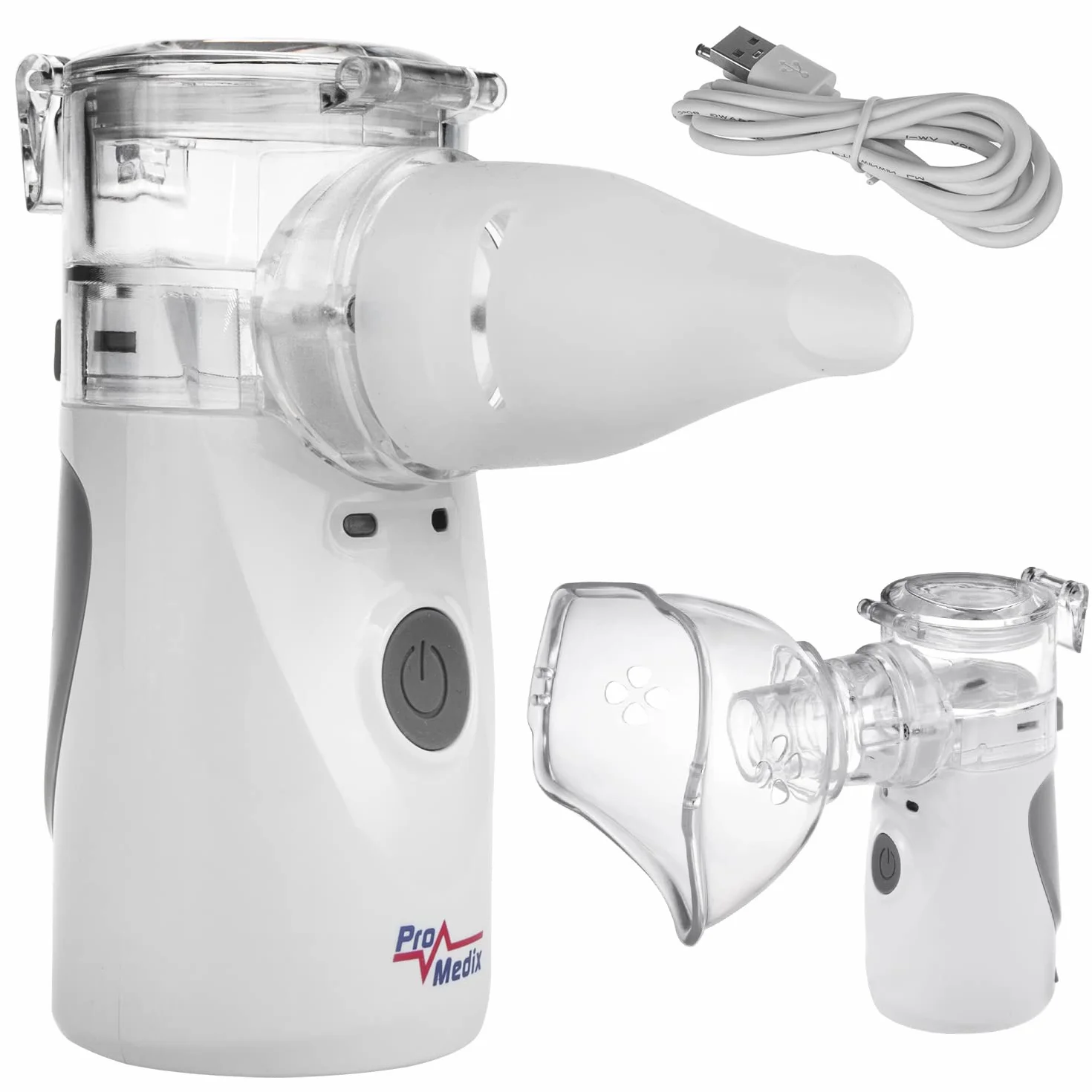 Promedix PR-835 Przenośny Podręczny Bezprzewodowy Inhalator Nebulizator Zestaw Maski