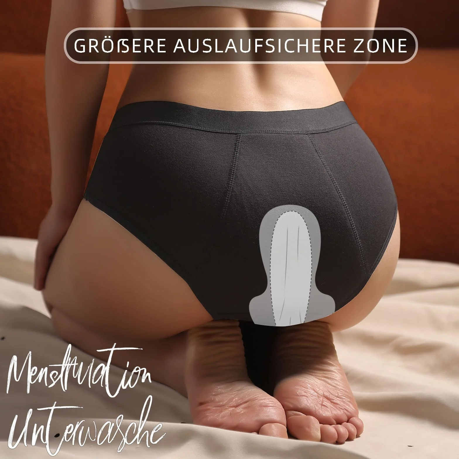Absorbujące Majtki Menstruacyjne = 4-5 tamponów - Można prać - Bawełna - Nietrzymanie moczu - Majtki okresowe - XS/3XL (3 Pack,M)