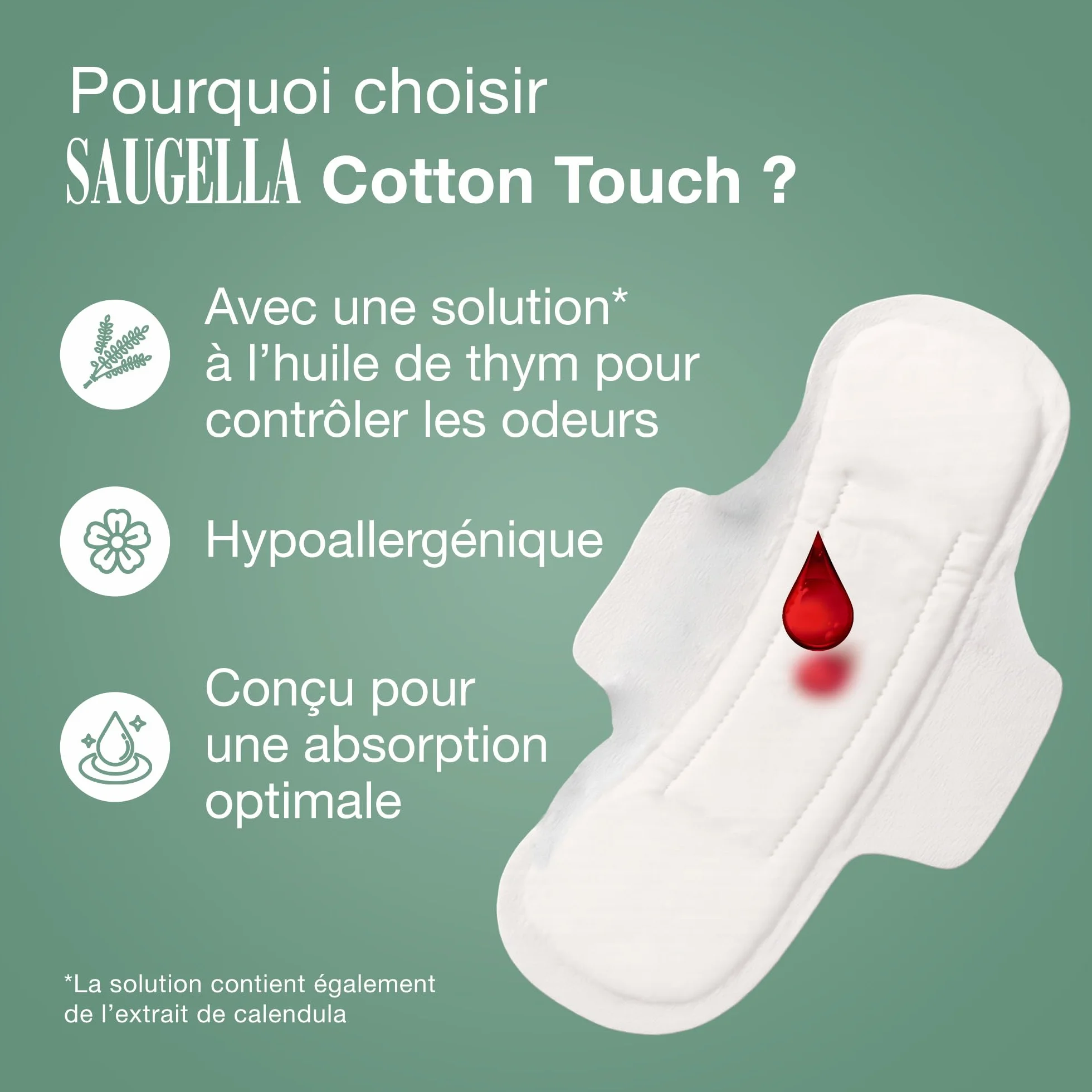 Saugella - Cotton Touch Night - Higieniczne ręczniki - Bardzo chłonne - Bardzo cienkie - Hipoalergiczne ze skrzydełkami - Antyzapachowe - 48 serwetek - Zestaw 4x12