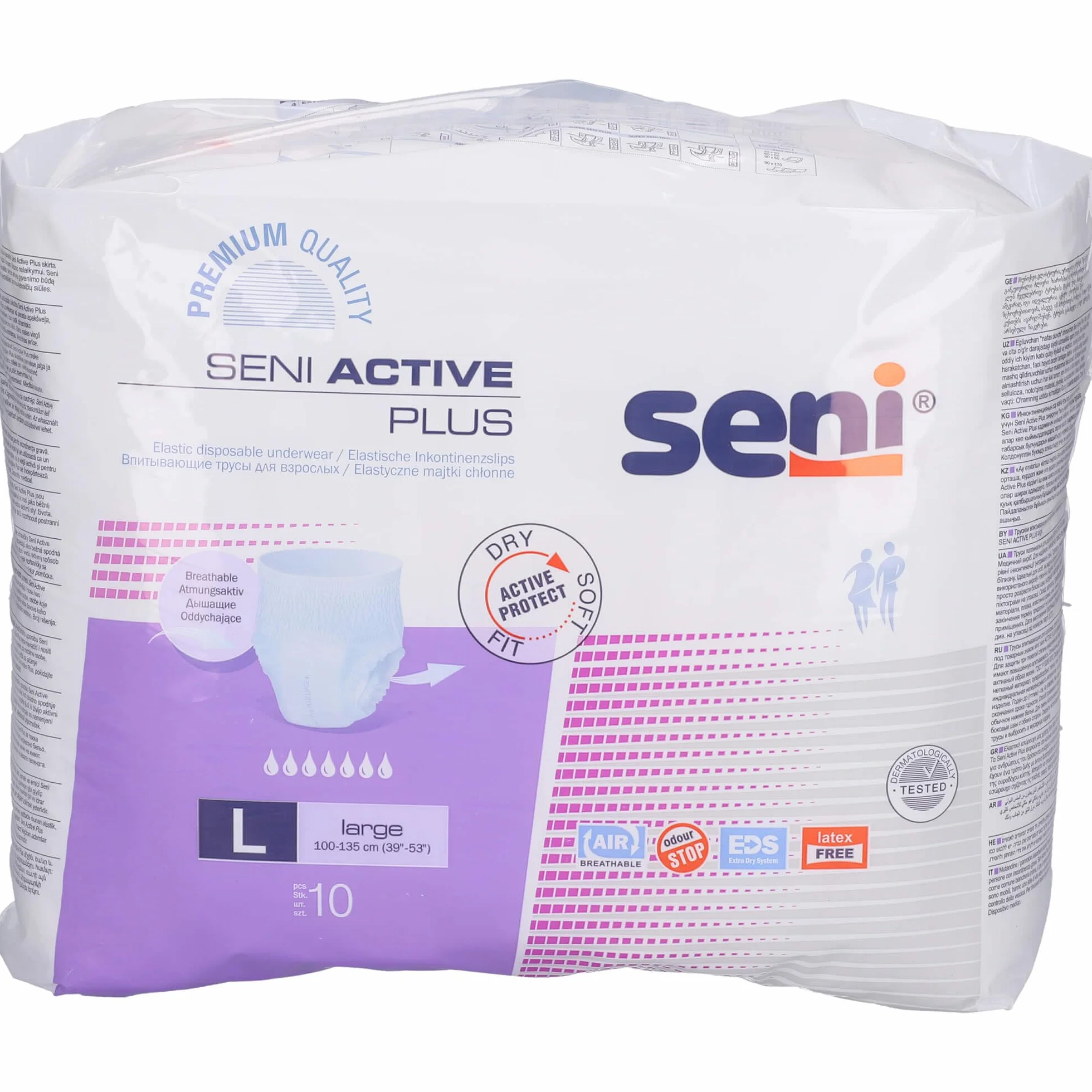 Seni Active Plus majtki inkontynencyjne rozmiar L (1 x 10 sztuk)