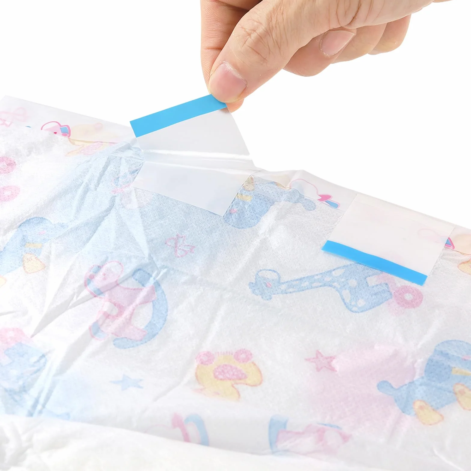 CutiePlusU Pieluchy dla dorosłych, 2 sztuki, jednorazowe majtki do inkontynencji z zakładkami, dla kobiet i mężczyzn, maksymalna chłonność na noc - Rocking Fun (średnie, 76-91 cm)