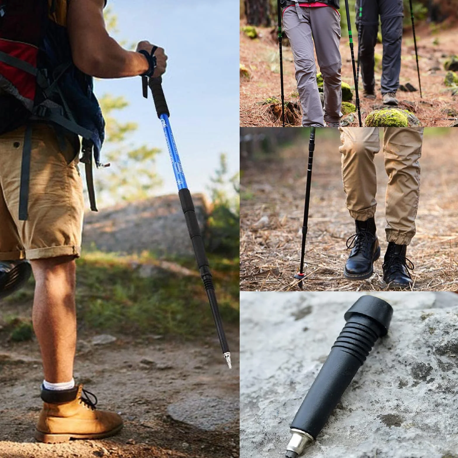 Kije do chodzenia, gumowe końcówki Alpenstock, zapasowe nóżki ze stali węglowej, wolframu, kijki trekkingowe, końcówki do wszystkich kijków