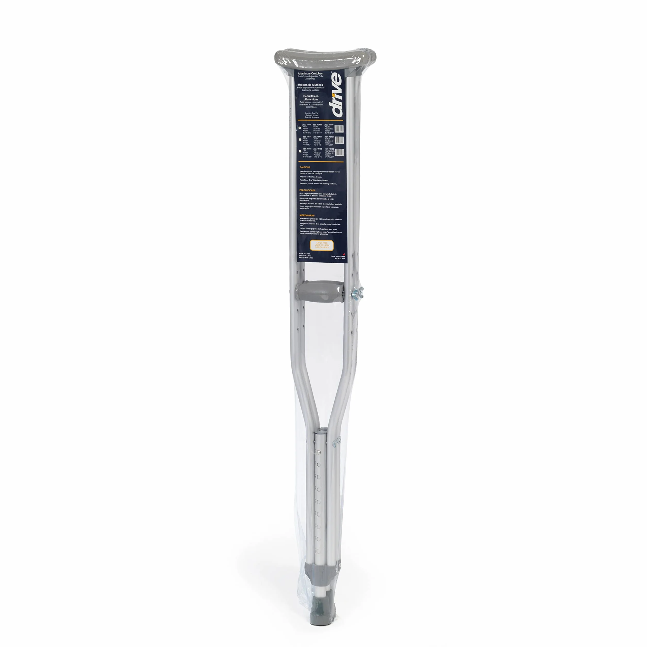 DRIVE DEVILBISS HEALTHCARE Aluminiowe kule pod pachami 114cm
