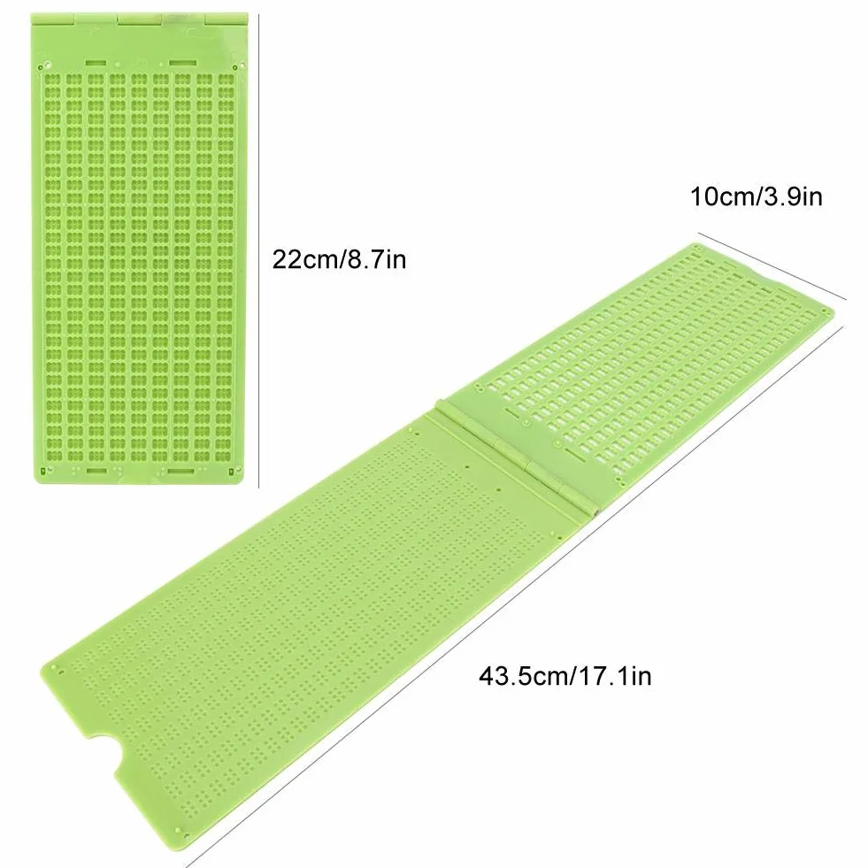 Braille Aids narzędzie do pisania, narzędzie Braille Aids przenośne plastikowe 9 linii 30 komórek Braille do pisania łupki dostępne z małym stylem, zapewniając idealne wrażenia z nauki Braille'a
