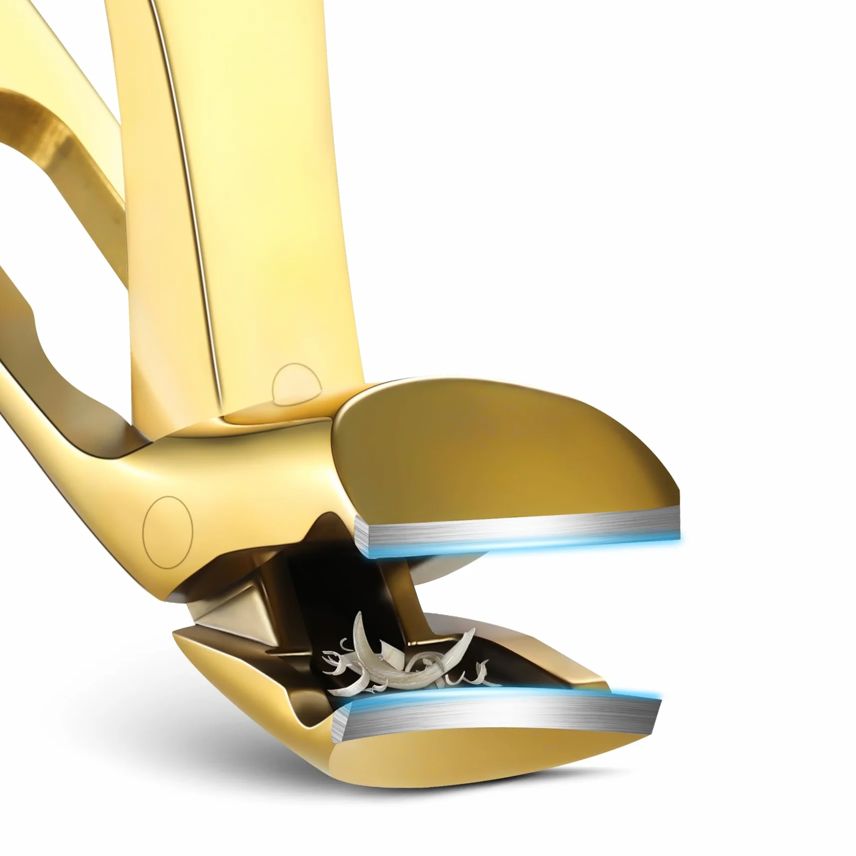 FVION Ergonomiczny obcinacz do paznokci dla seniorów, zakrzywiony obcinacz do grubych paznokci z łapaczem paznokci i metalowym pilnikiem, precyzyjne narzędzie do pielęgnacji paznokci dla łatwiejszego