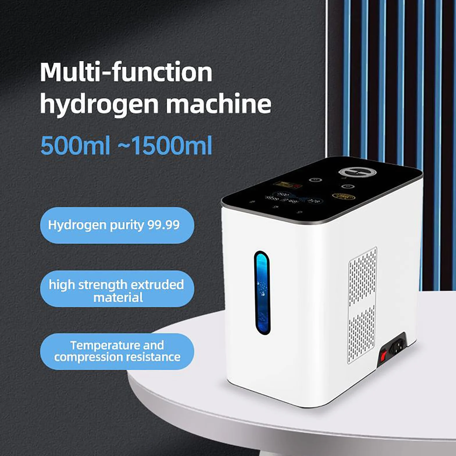 PEM Tech Generator wodoru do inhalacji H2 500/1000/1500 ml/min wysoka czystość 99,99% dwa wyjścia 500ml