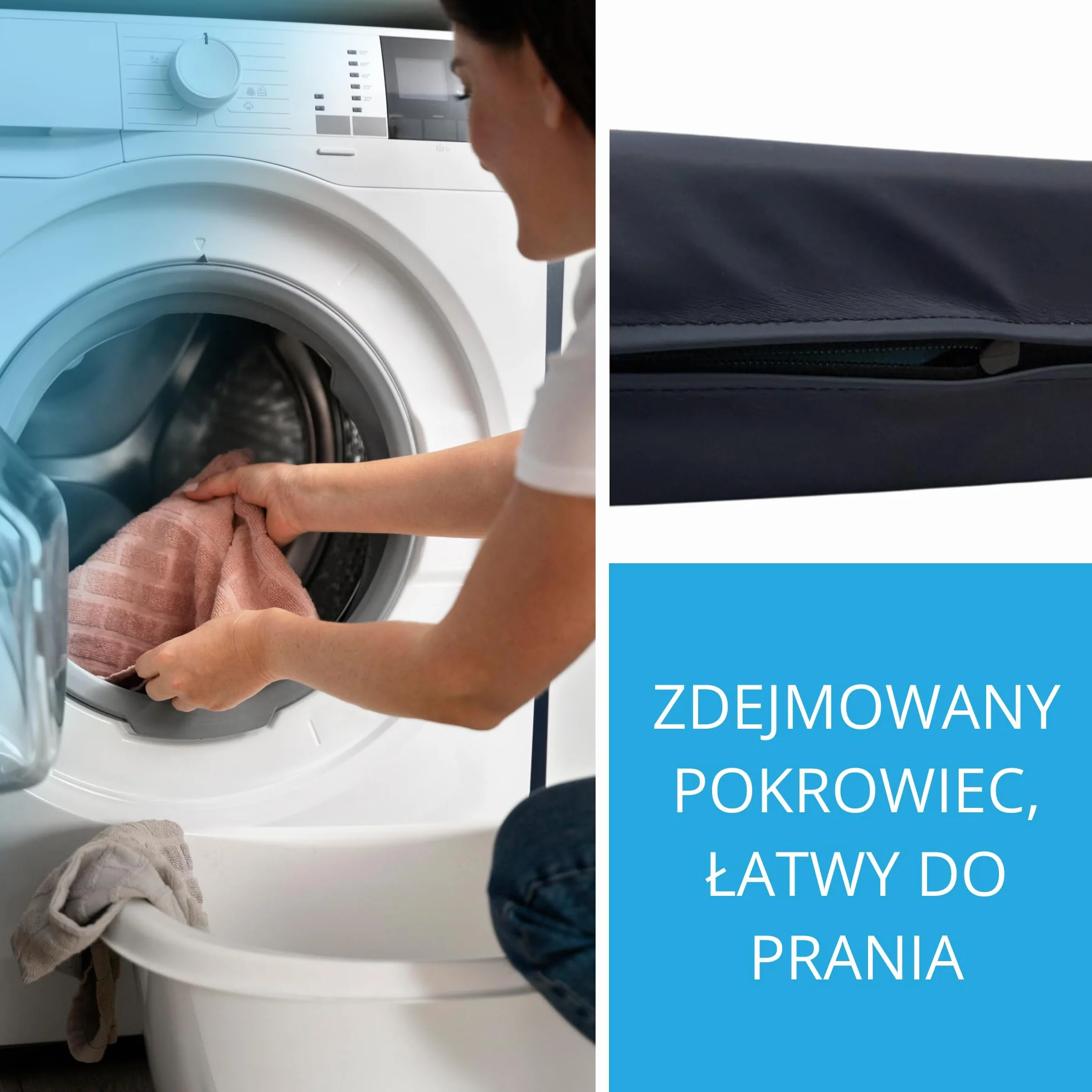 Poduszka na krzesło 40×40×8 cm | Ergonomiczne siedzisko dla dorosłych i seniorów | Siedzisko z pianką Memory i HR | Wodoodporny, zdejmowany pokrowiec | Poduszka do wózka inwalidzkiego