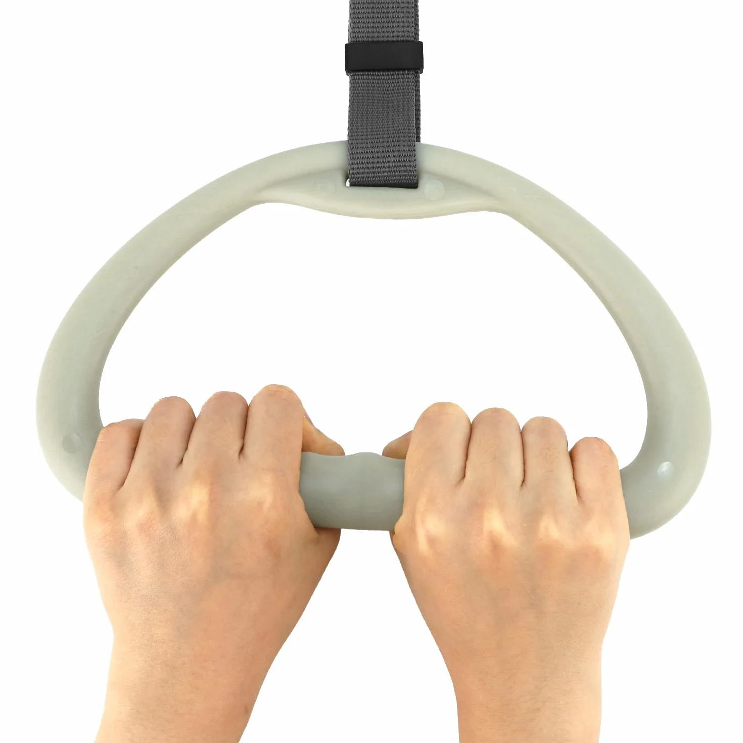 QWORK® Stojak na łóżko z bardzo dużym uchwytem 30 cm, antypoślizgowy i ergonomiczny uchwyt z regulowanym paskiem