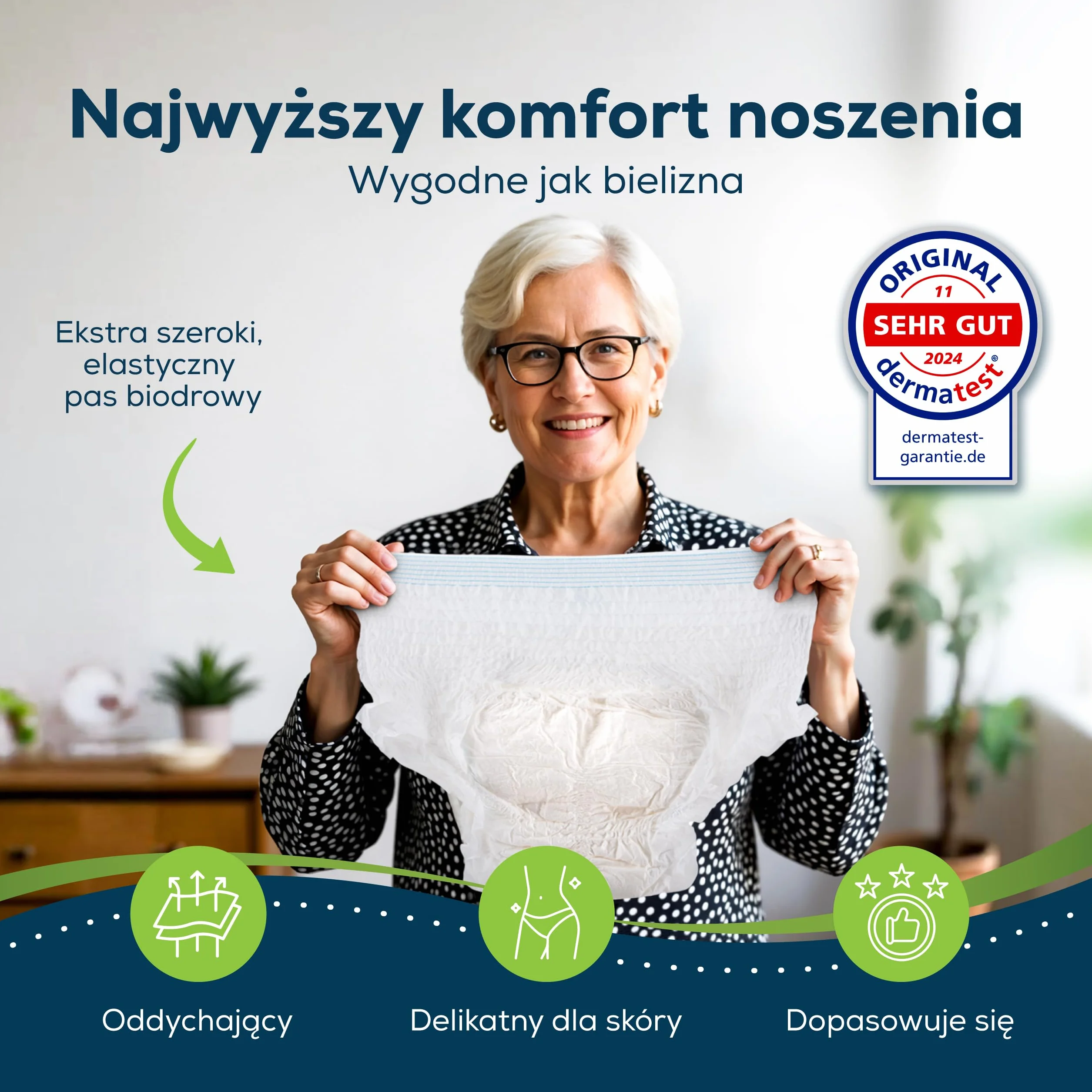 Sensalou Pieluchy dla dorosłych rozmiar XL 22 szt. chłonne spodnie ochronne na dzień i noc
