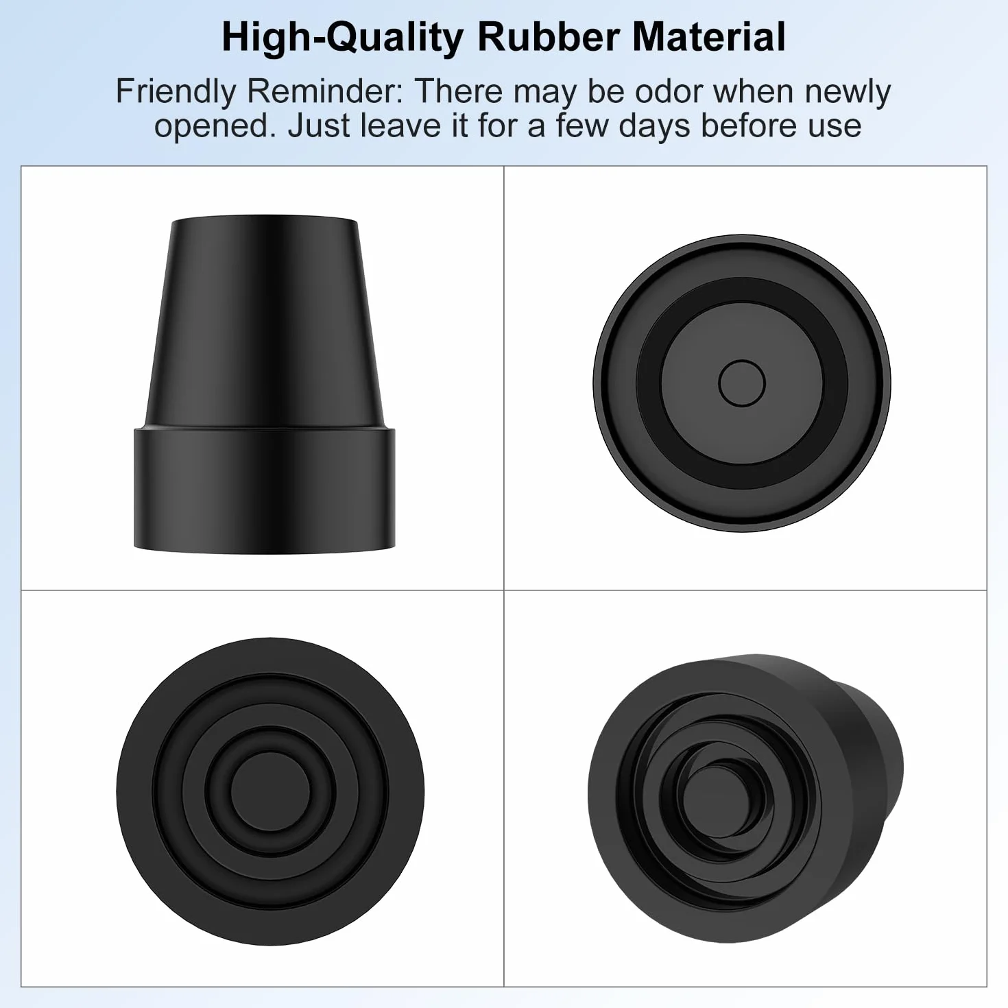 supregear Katyki kulowe 18 mm 19 mm (x4 sztuk) - Końcówki do laski i kuli - gumowe końcówki, końcówki do lasek