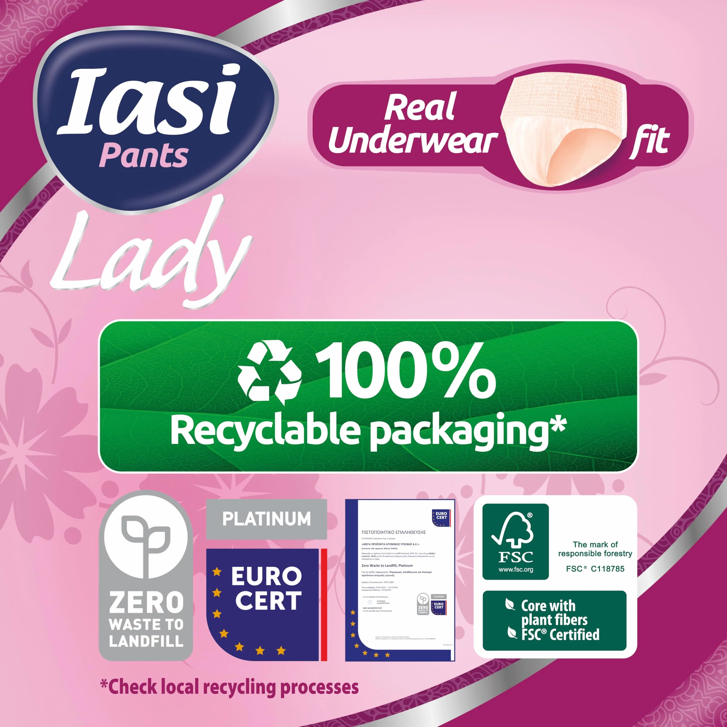 IASI LADY Pants, kompresy dla kobiet z nietrzymaniem moczu, majtki na obfite utrata moczu, wchłanianie plus rozmiar M, 12 sztuk