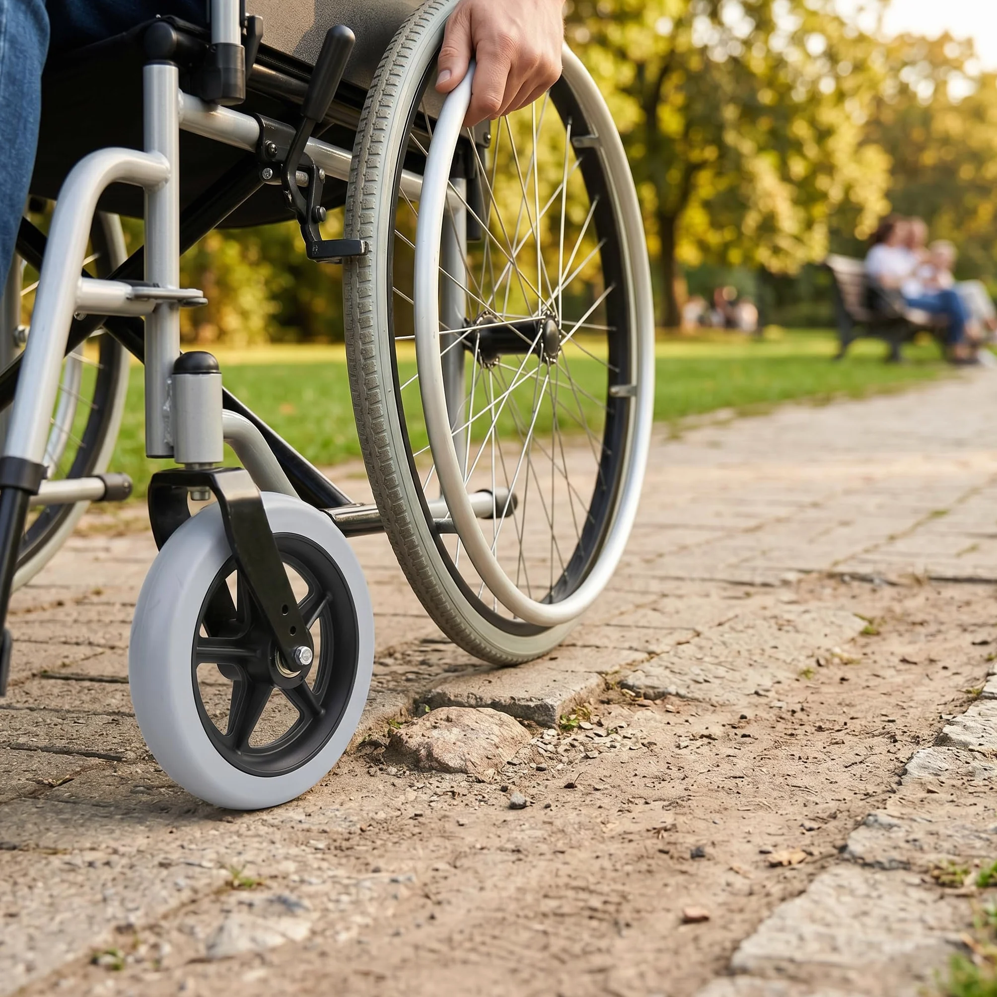Przednie Koła Wózka Inwalidzkiego, 6-Calowe Kółko Obrotowe Wyłączone Antypoślizgowe Gumowe Koła Wymiana Kół W Wózkach Inwalidzkich, Balkonikach, Chodzikach