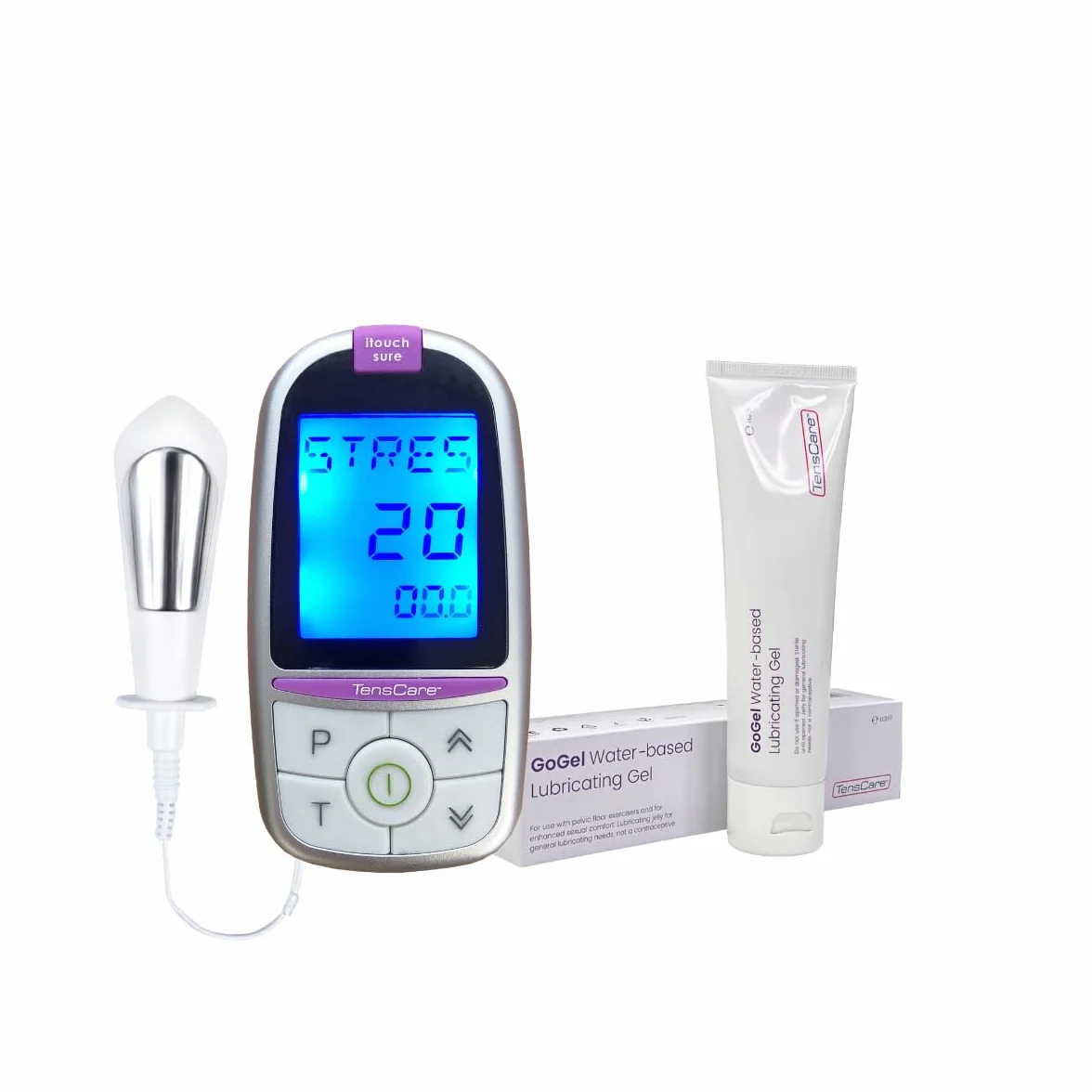 Tenscare Itouch Sure Go water based lubricant device against leaks incontinence