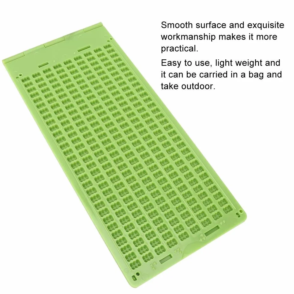 Braille Aids narzędzie do pisania, narzędzie Braille Aids przenośne plastikowe 9 linii 30 komórek Braille do pisania łupki dostępne z małym stylem, zapewniając idealne wrażenia z nauki Braille'a