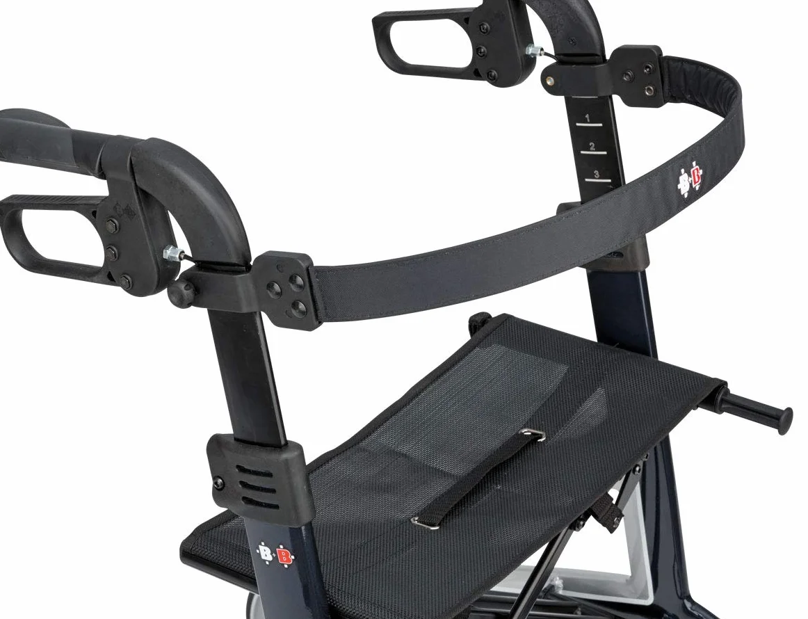 Bischoff & Bischoff Alevo aluminiowy chodzik składany SH 58,5 cm rollator z siedziskiem niebieski