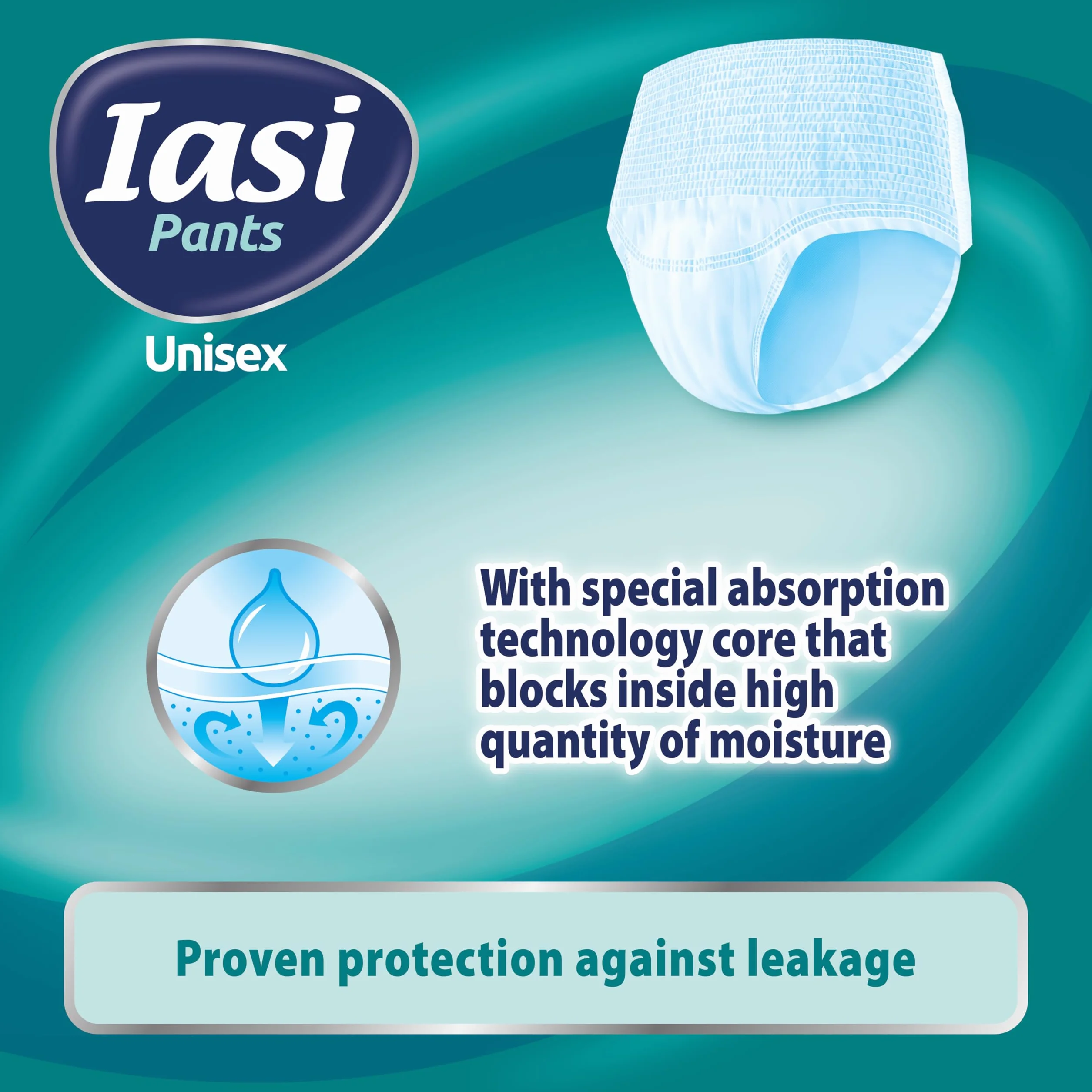 IASI Pants UNISEX High Protection, 10 jednorazowych majtek chłonnych, EXTRA chłonność, rozmiar XXL, 10 sztuk
