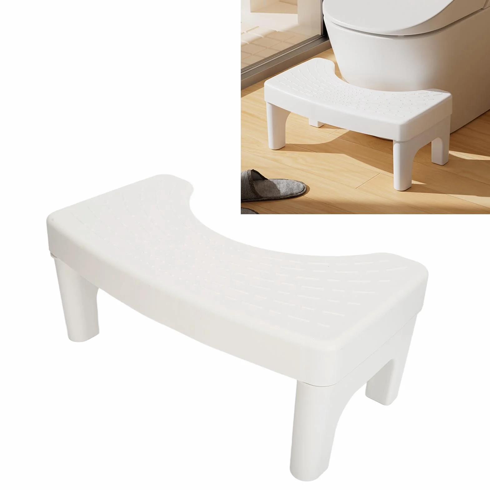 Squatty Nocnik, Stołek Toaletowy Stolet Stoolowy Squatty Nocnik dla Dorosłych Stołek Toaletowy Puksyp (WHITE)