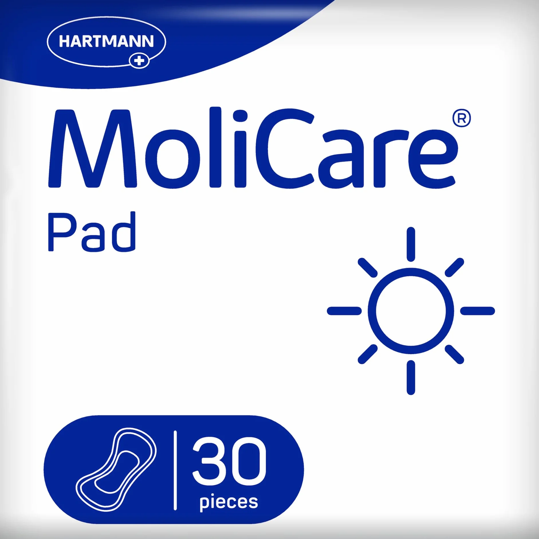 MoliCare Pad Day: anatomicznie ukształtowane wkładki do inkontynencji do ochrony w przypadku łagodnego osłabienia pęcherza moczowego, 30 sztuk