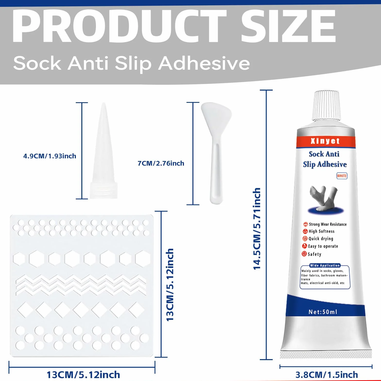 Sock Stop, antypoślizgowy lateks do skarpet, dywaników, mat łazienkowych, wieszaków, tekstyliów przezroczystych, 100 ml