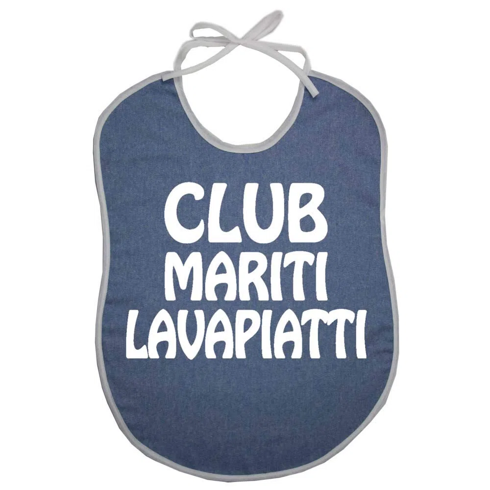 Śliniaczek dla dorosłych z zabawnymi zwrotami - śliniak cm.45X60 z transferem - Made in Italy, dowcipny, imprezy, kolacje, kuchnia, kuchnia, szef kuchni (BRUCH) (CLUB MARITI)