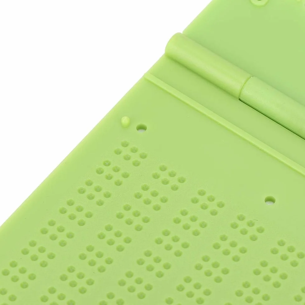 Braille Aids narzędzie do pisania, narzędzie Braille Aids przenośne plastikowe 9 linii 30 komórek Braille do pisania łupki dostępne z małym stylem, zapewniając idealne wrażenia z nauki Braille'a
